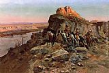 Charles Marion Russell Wall Art - Planning the Attack